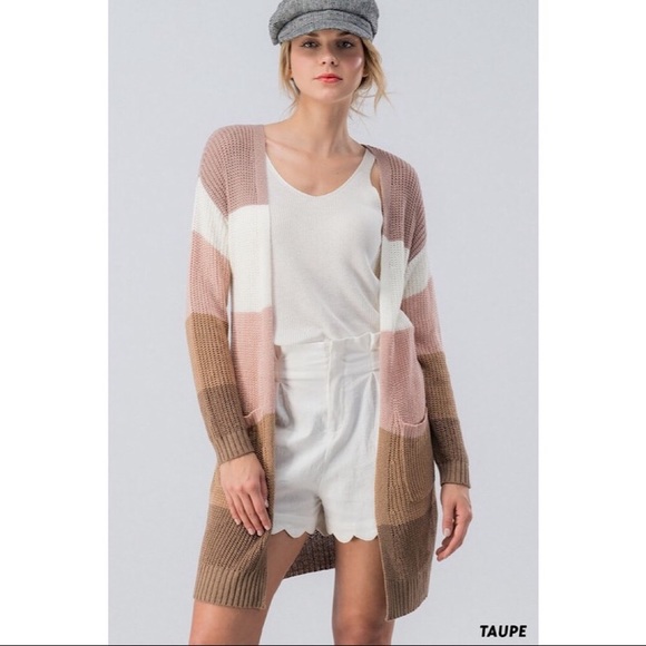 ❗️LAST❗️Colorblock Cardigan with Pockets - Picture 7 of 7